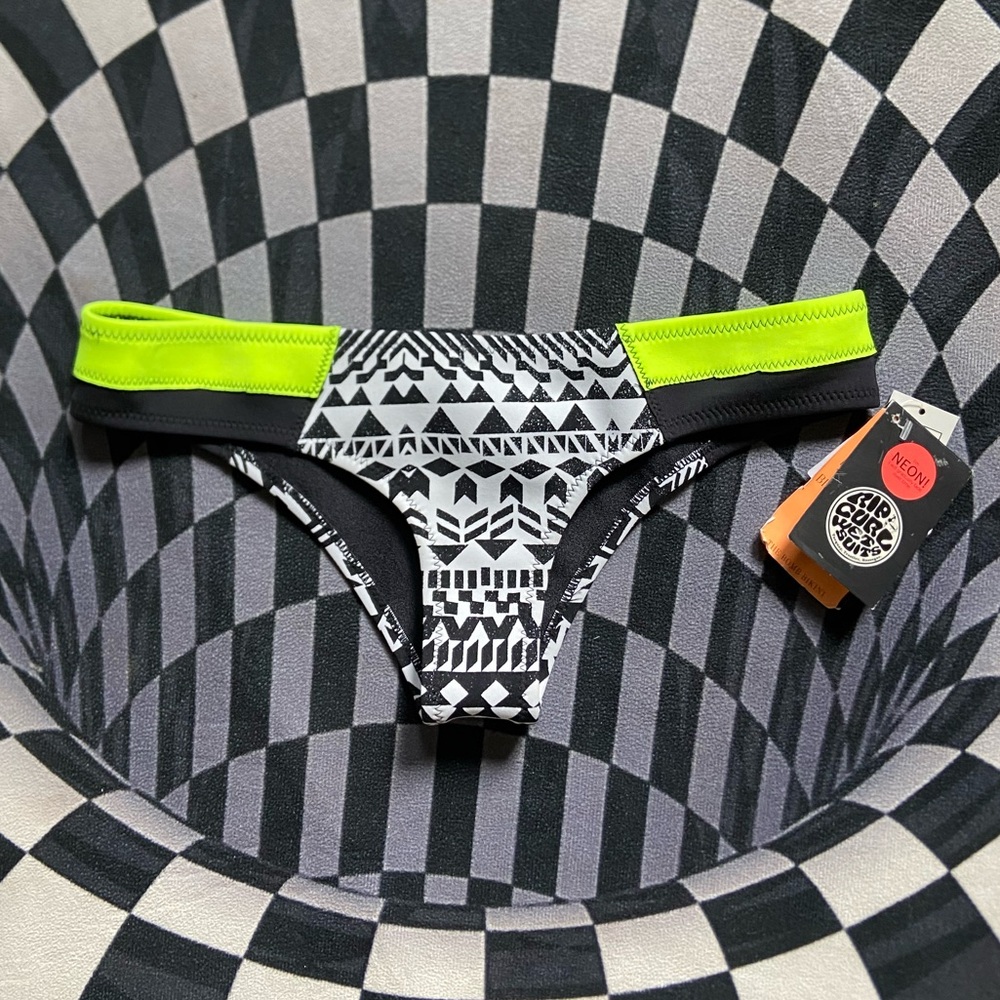 Rip Curl Neoprene Surf Bottoms Neon Green White Black Small